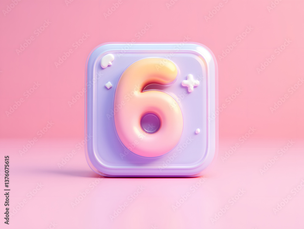Poster 3d rendering digital font big sale event countdown concept element