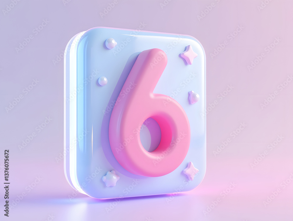 Poster 3d rendering digital font big sale event countdown concept element