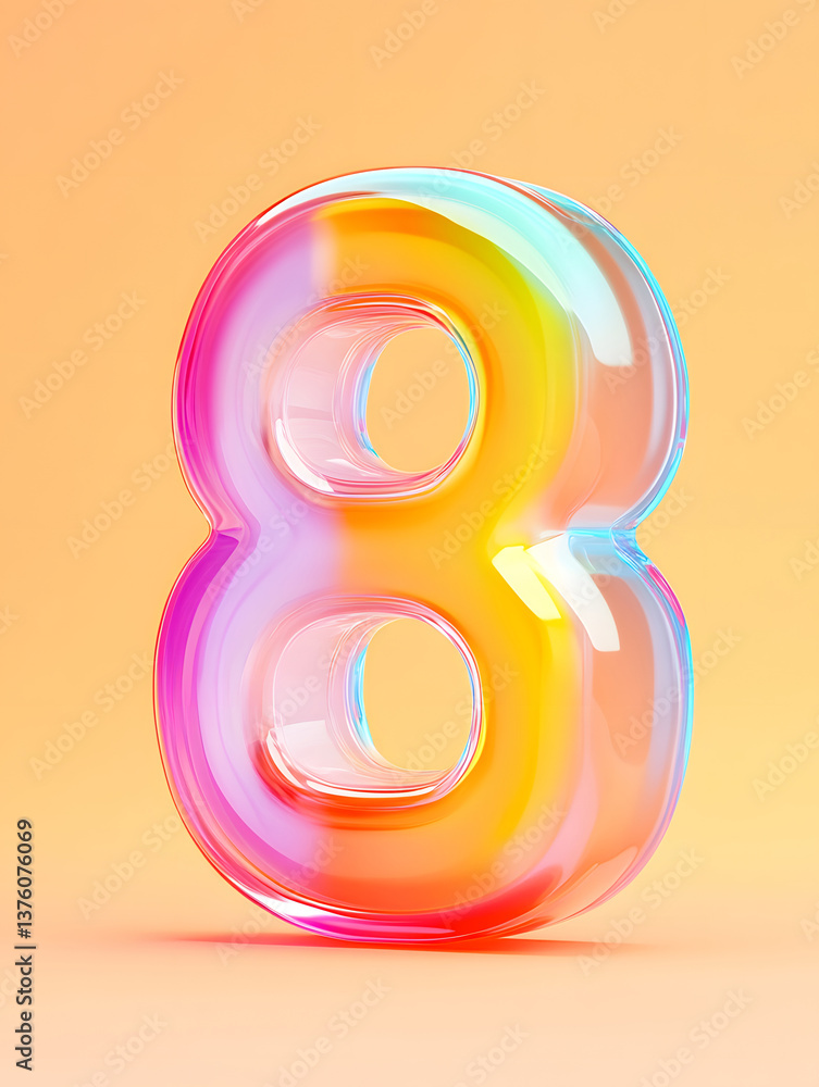 Poster 3d rendering digital font big sale event countdown concept element