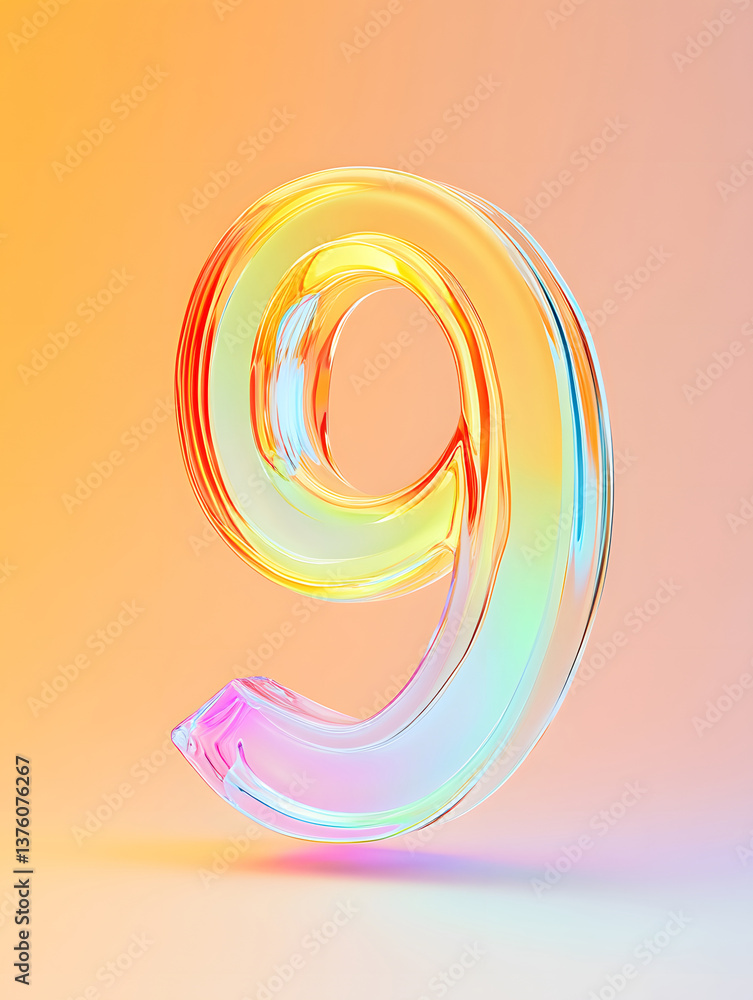 Poster 3d rendering digital font big sale event countdown concept element