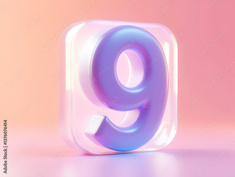 Poster 3d rendering digital font big sale event countdown concept element