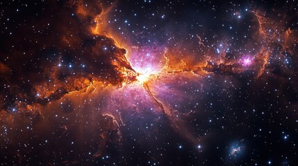 Fototapeta premium Cosmic Nebula Exploding, Starfield Background, Space Exploration, Science Fiction