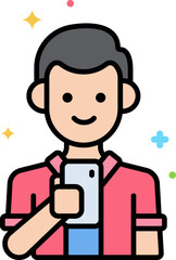 millennial Illustration on a white background