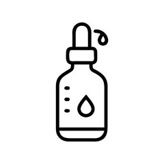 Fototapeta premium Serum dropper bottle with liquid inside on a white background 