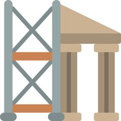 scaffolding Illustration on a white backgr