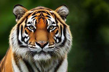 Furious tiger growling and sprinting aggressively, wildlife