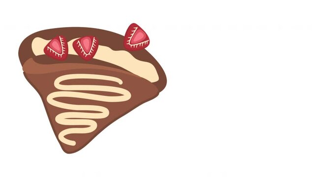Crepes Filled with Banana and Chocolate Hazelnut Spread