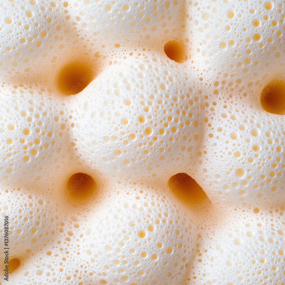 Poster macro close-up of soft foam texture with light and shadow play