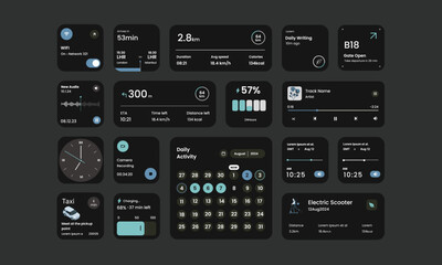 User Interface of a Transportation  Dashboard Design with UI Element for Web