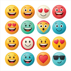 Fototapeta premium set of smileys