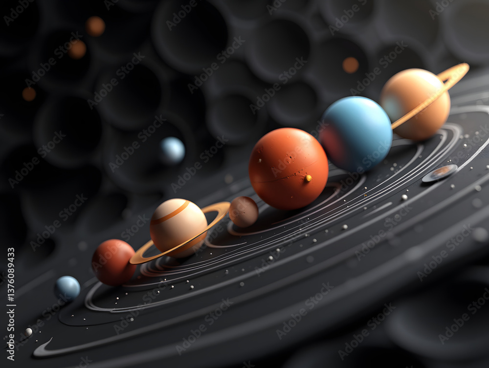 Canvas Prints planet universe vortex planet starry sky future technology concept illustration background