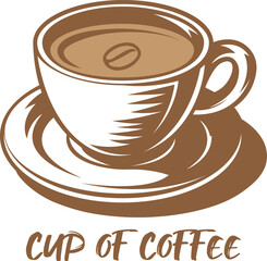 cup of coffee full vector illustration design