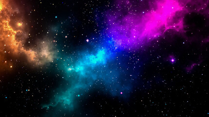 Naklejka premium A colorful nebula with stars and nebulas in the background