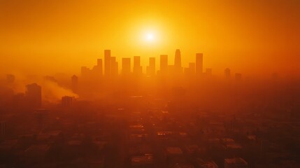 Fototapeta premium Toxic Haze from Wildfire Pollution