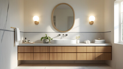 modern bathroom with white tiles