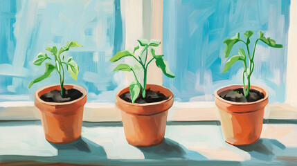 Fototapeta premium plants in a pot