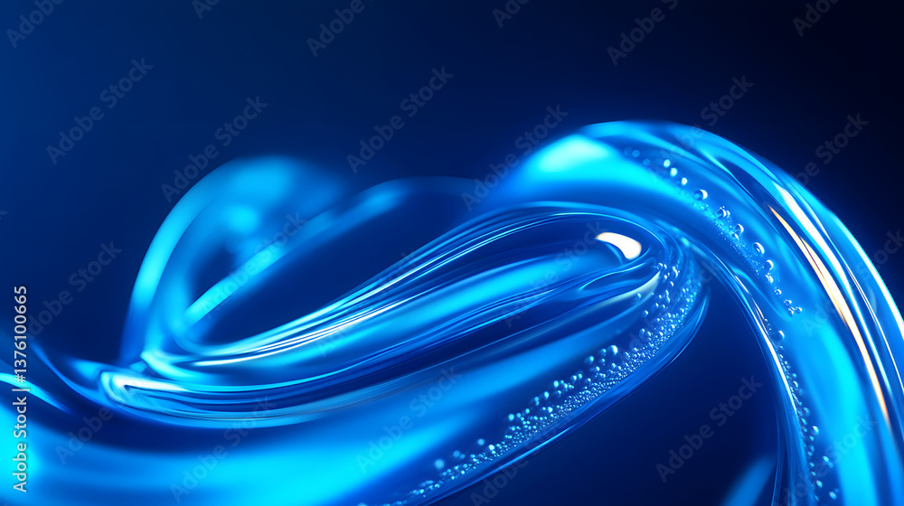 Poster abstract light three-dimensional luminous particles technology sense kv main visual background