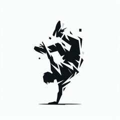 Breakdancing Silhouette Dynamic Energy suitable for editorial use