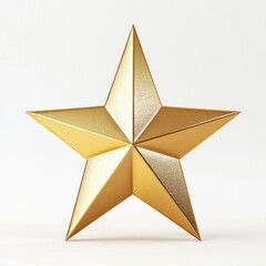 Obraz premium Standing Golden Star Illustration on White Background for Decorative Use