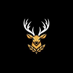 Golden Deer Logo Design.
