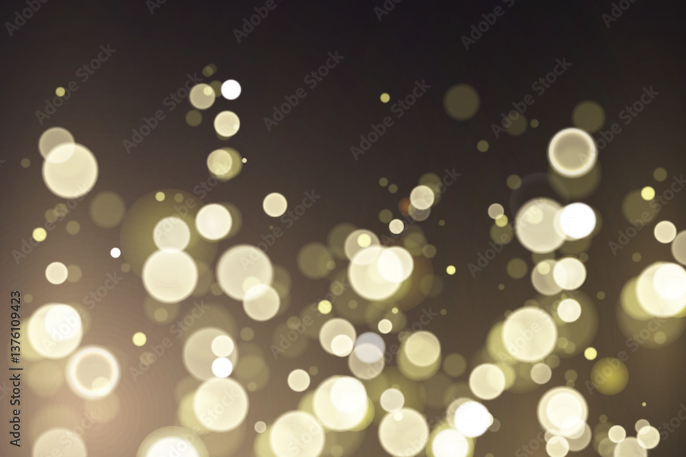 Poster Sparks and golden stars shine with special light on a black background. Christmas concept bokeh. Abstract vector golden sparkles. Sparkling magical dust particles. 
