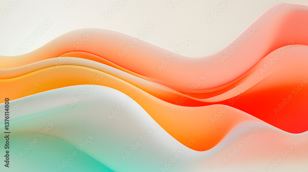 Poster dynamic fluid color gradient background, abstract kv main visual business ppt background