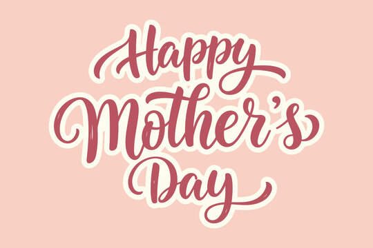 Fototapeta Vector lettering poster for Mother's Day with beautiful inscriptions.