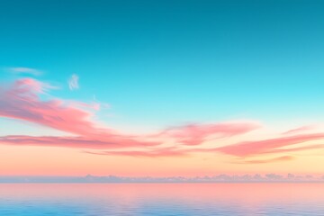Pastel Sunset Over Water
