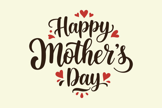 Fototapeta Vector lettering poster for Mother's Day with beautiful inscriptions.