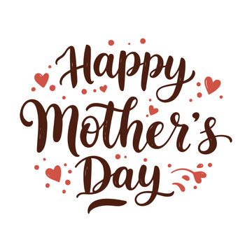 Fototapeta Vector lettering poster for Mother's Day with beautiful inscriptions.