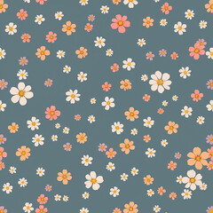Creative flowers seamless pattern design 