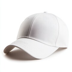 Fototapeta premium Plain White Baseball Cap Mockup Perfect for Branding and Design Projects