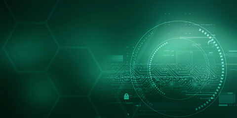 Obraz premium 2d illustration Abstract futuristic electronic circuit technology background 