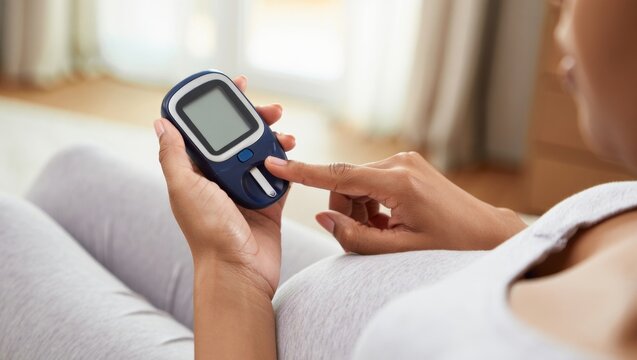 Gestational diabetes monitoring for pregnant women health and wellbeing