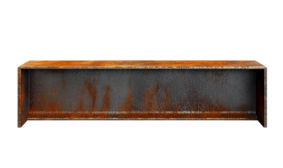 Realistic Steel Beam for Construction and Structural Support Isolate on Transparent Background, cutout, png
