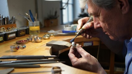 Jewelry crafting master class: expert techniques in artisan workshop