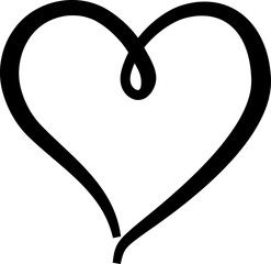 Heart hand drawing minimalist element