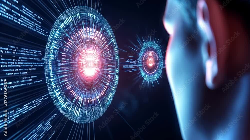 Poster exploring futuristic neural implants in advanced healthcare technology and innovation