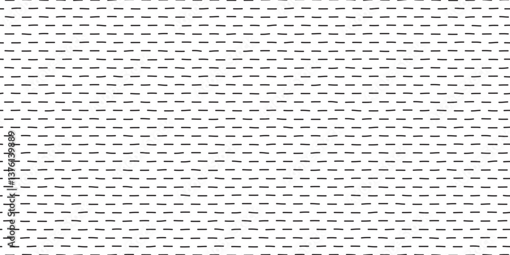Aufkleber horizontal hand drawn dash strokes seamless patern with thin short lines. abstract simple bg with ch