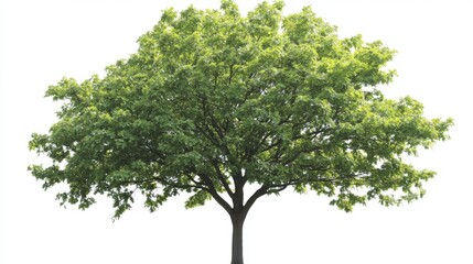 Obraz premium 3d illustration of Green Maple Tree tree frontal isolated transparent background perfectly cutout high resolution