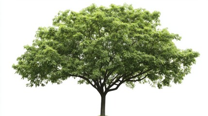 Obraz premium 3d illustration of Green Maple Tree tree frontal isolated transparent background perfectly cutout high resolution