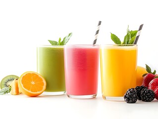 Fresh Fruit Smoothies Display