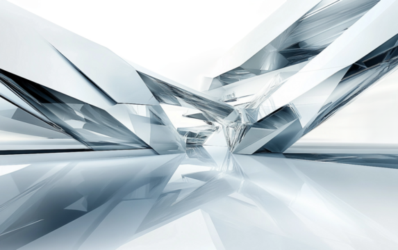 Abstract Architectural Design with Futuristic Geometric Shapes for a Cutting-Edge and Creative Structure isolated on white background PNG