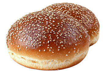sesame seed buns - two freshly baked burger buns