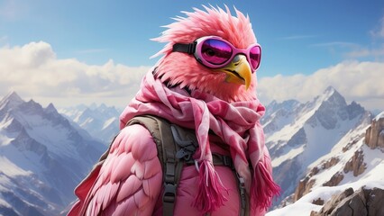 Anthropomorphic Vulture Explorer – Fantasy Sci-Fi Character Art"