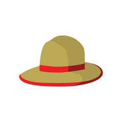 hat female summer fashion isolated icon vector illustration design