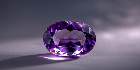 Stunning Amethyst Gemstone Oval Cut Purple Jewel
