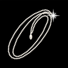 Capital Letters of English alphabet romantic with pearls