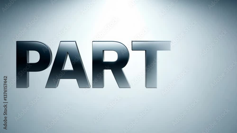 Poster part 2 is written in black letters on a gray background. the letters are outlined in gold. the lette