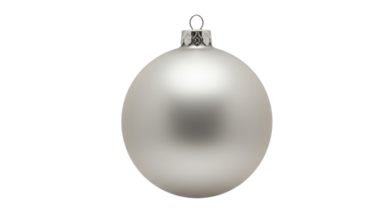 Isolated Silver Ornament Sphere